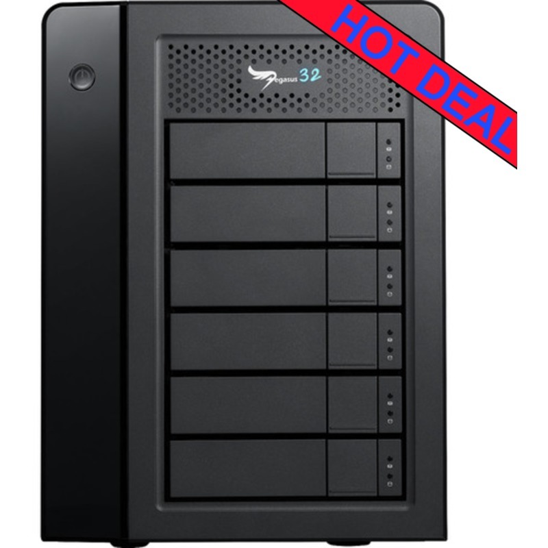 Promise Technology Pegasus32 R6 Thunderbolt 3 24tb DAS 6x4tb Toshiba MN Series HDD Drives Installed - ON SALE