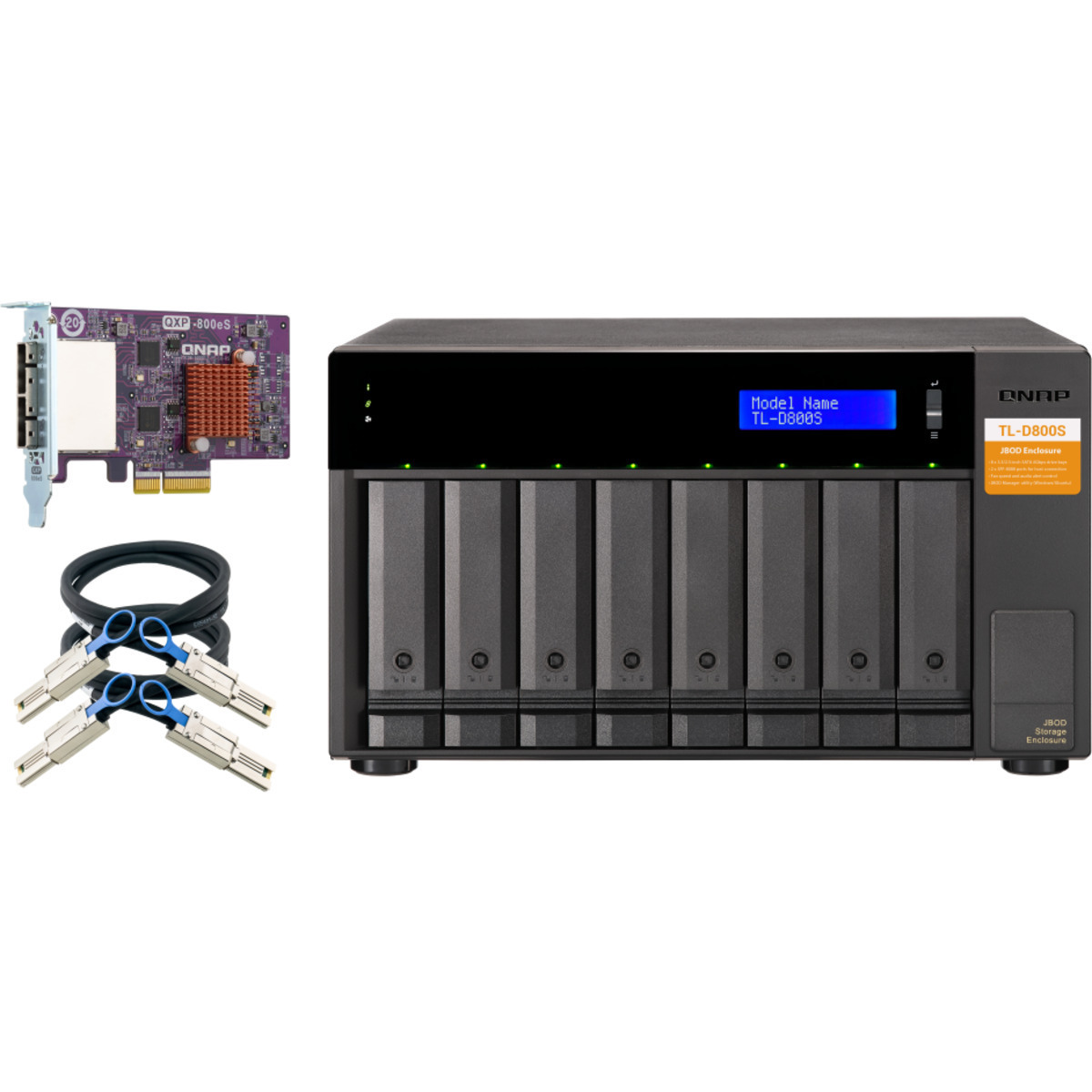 buy $1140 QNAP TL-D800S External Expansion Drive 32tb Desktop Expansion Enclosure 8x4000gb Toshiba MN Series MN08ADA400E 3.5 7200rpm SATA 6Gb/s HDD NAS Class Drives Installed - Burn-In Tested - ON SALE - nas headquarters buy network attached storage server device das new raid-5 free shipping simply usa TL-D800S External Expansion Drive