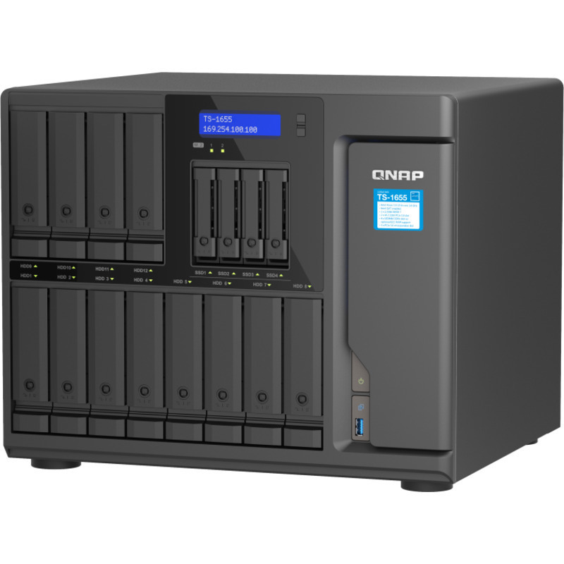 QNAP TS-1655 NAS - Network Attached Storage Device Burn-In Tested Configurations - FREE RAM UPGRADE
