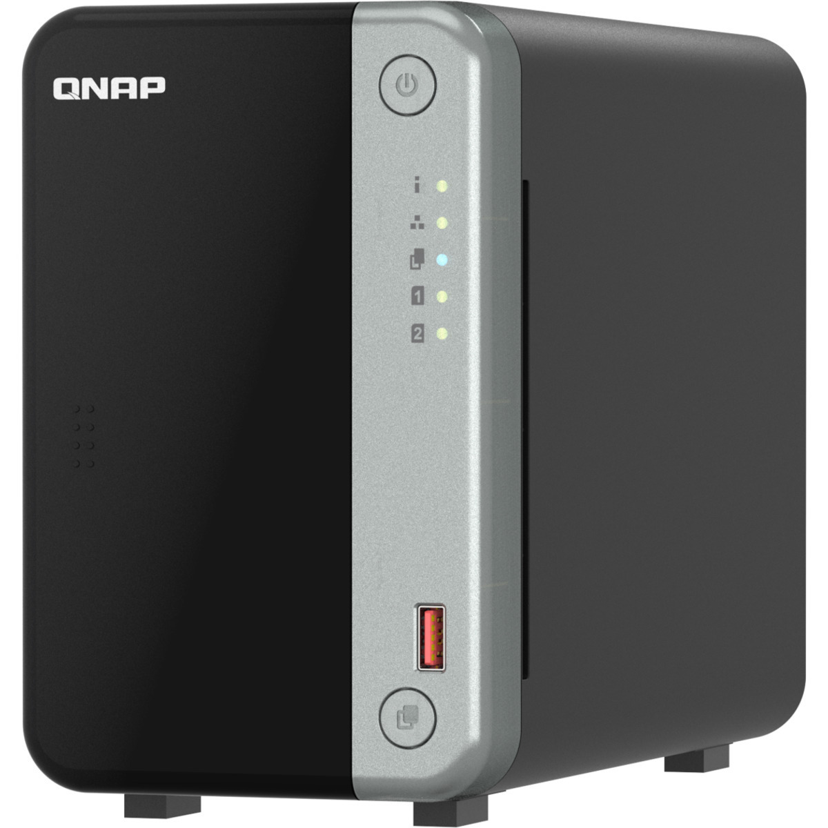 QNAP TS-262A 2tb 2-Bay Desktop Multimedia / Power User / Business NAS - Network Attached Storage Device 2x1tb Samsung 870 EVO MZ-77E1T0BAM 2.5 560/530MB/s SATA 6Gb/s SSD CONSUMER Class Drives Installed - Burn-In Tested TS-262A