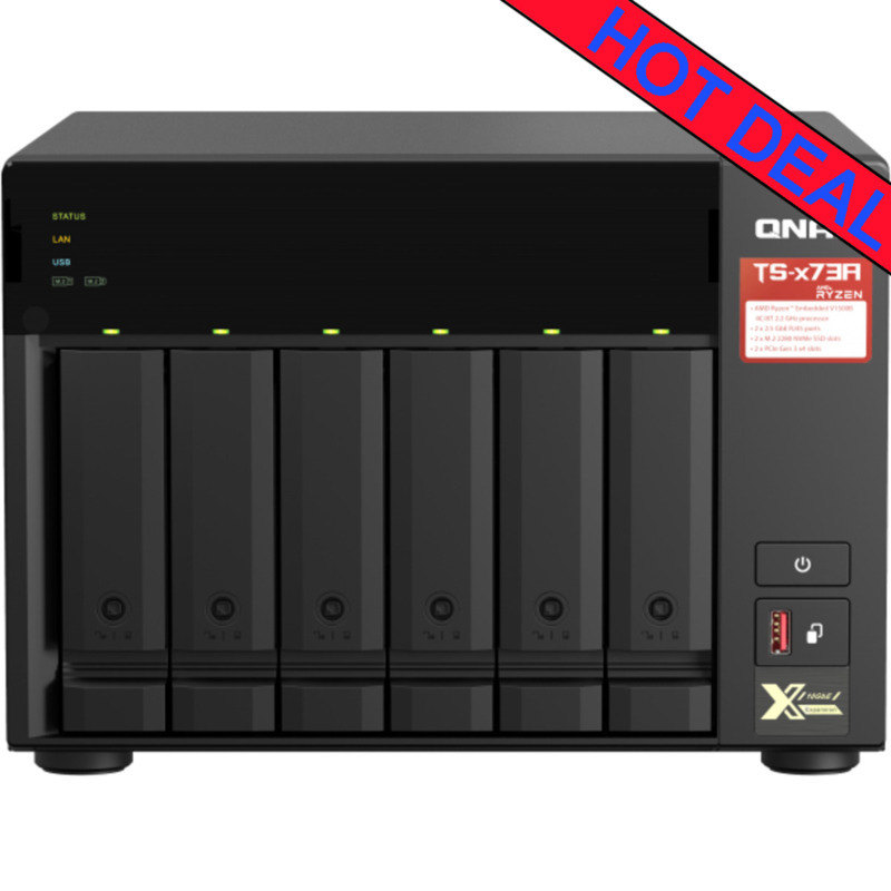 QNAP TS-673A 156tb NAS 6x26tb WD Gold HDD Drives Installed - ON SALE