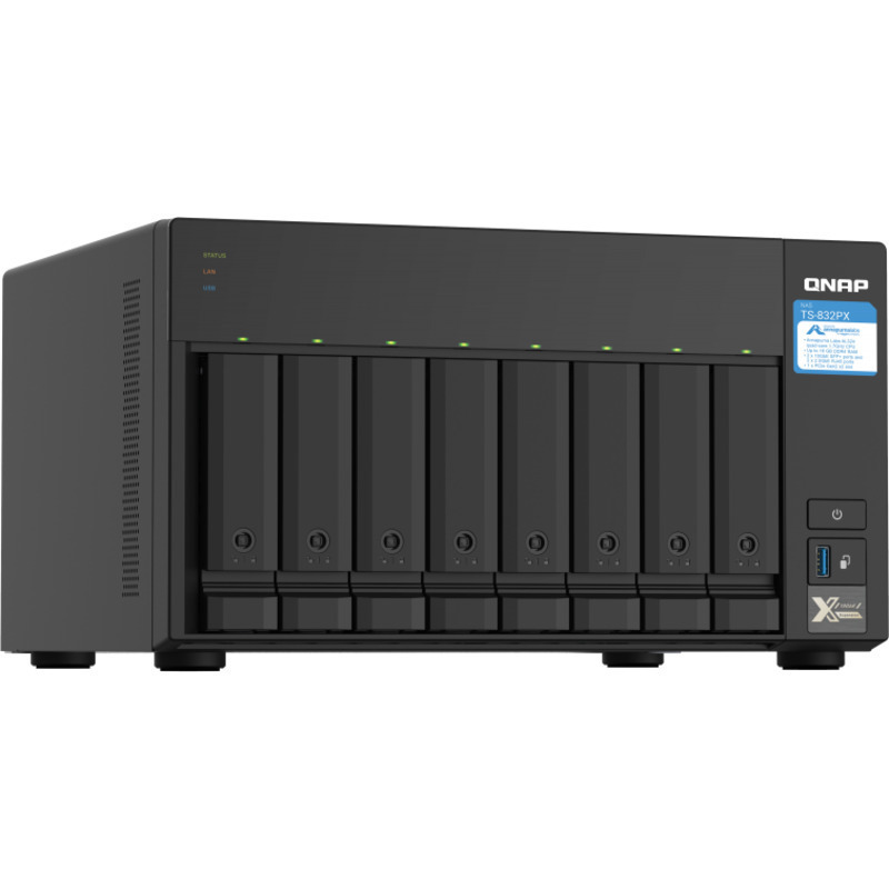 QNAP TS-832PX NAS - Network Attached Storage Device Burn-In Tested Configurations - FREE RAM UPGRADE