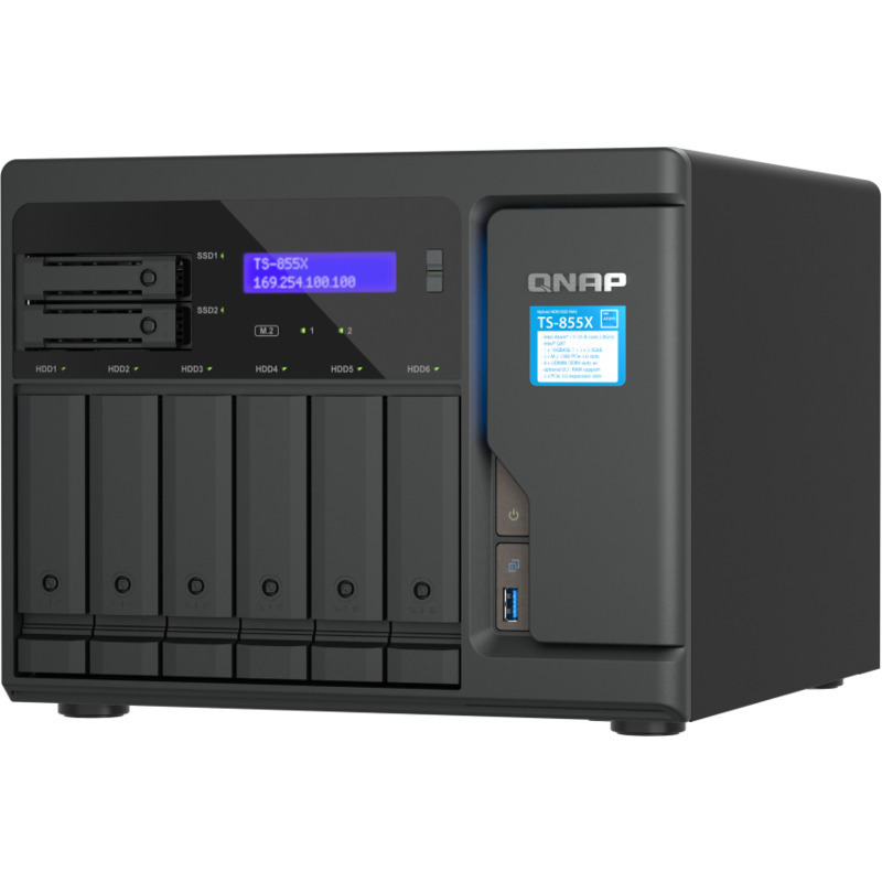 QNAP TS-855X NAS - Network Attached Storage Device Burn-In Tested Configurations - FREE RAM UPGRADE