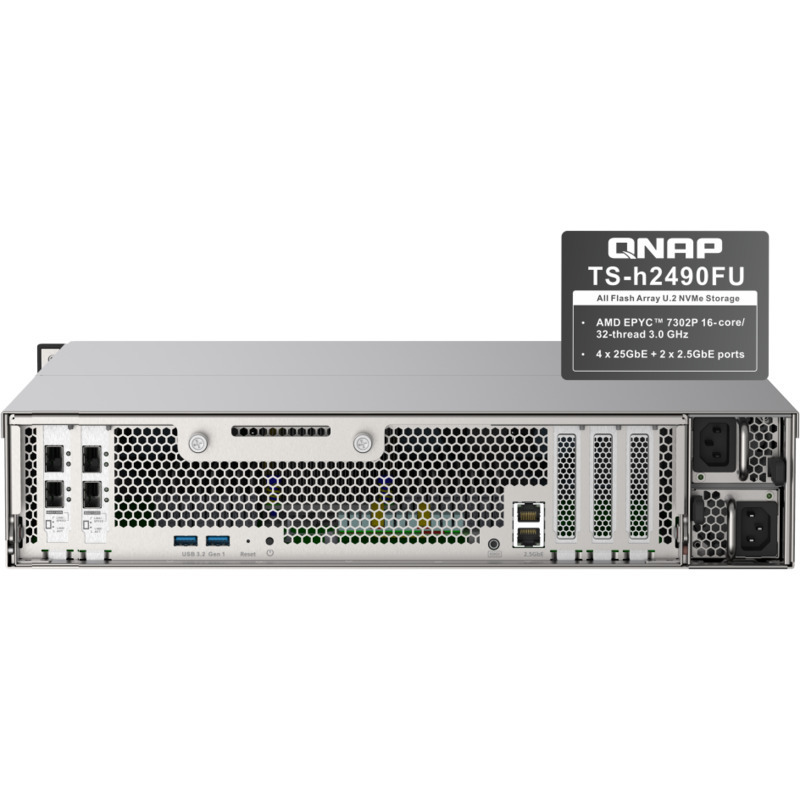 QNAP TS-h2490FU-7302P NAS - Network Attached Storage Device Burn-In Tested Configurations
