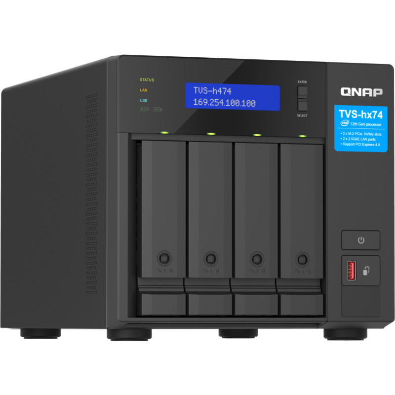 QNAP TVS-h474-PT NAS - Network Attached Storage Device Burn-In Tested Configurations - FREE RAM UPGRADE
